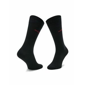 Hugo 2 pár hosszú szárú férfi zokni Allover Logo 50473191 Fekete kép