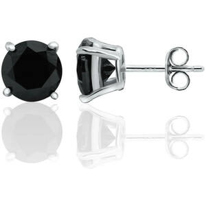 Beneto Beneto Modern ezüst fülbevaló fekete cirkónium kővel AGUP2256 kép