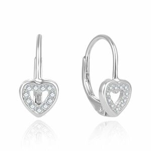 Beneto Beneto Gyengéd szív alakú ezüst fülbevaló AGUC2667D kép
