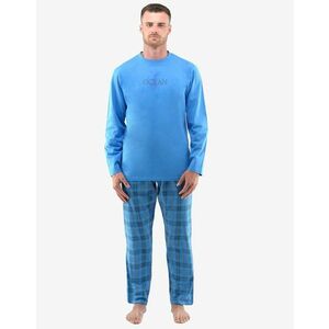 Trendi hosszú pizsama szett kék színben Ocean kép
