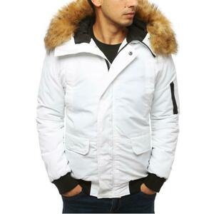 Stílusú kabát mens télen - meleg fehér kép