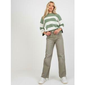 Női széles szárú nadrág FRESH MADE khaki színben kép