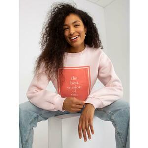 Női oversize print pulóver MYRTIE világos rózsaszínű kép