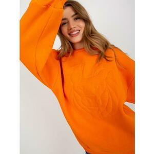 Női kapucnis pulóver hímzéssel SARA narancssárga kép