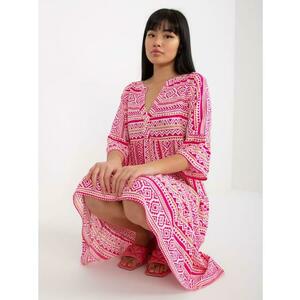 Női nyomtatott fodros ruha SUBLEVEL pink kép