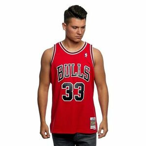 Mitchell & Ness Chicago Bulls #33 Scottie Pippen red Swingman Jersey kép