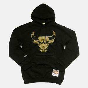 Mitchell & Ness sweatshirt Chicago Bulls NBA Gold Team Logo Hoody black kép
