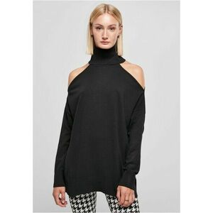 Urban Classics Ladies Cold Shoulder Turtelneck Sweater black kép