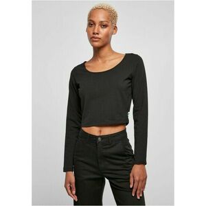 Urban Classics Ladies Organic Cropped Longsleeve black kép