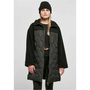 Urban Classics Ladies Oversized Sherpa Quilted Coat black kép