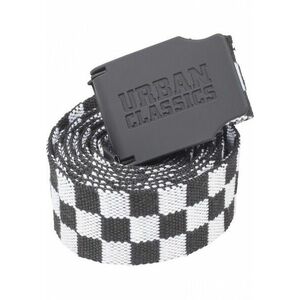 Urban Classics UC Canvas Belt Checkerboard 150cm black/white kép