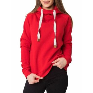 piros női kapucnis pulóver kép