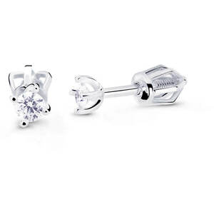 Cutie Diamonds Cutie Diamonds Minimalist bedugós fehér arany fülbevalók gyémántokkal DZ8014-30-00-X-2 kép