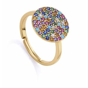 Viceroy Viceroy Jellegzetes aranyozott gyűrű színes cirkónium kövekkel 13071A01 kép