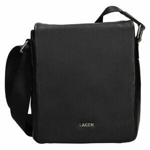 Lagen Lagen Férfi bőr crossbody táska 15016 - Blk kép