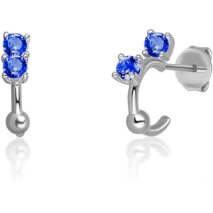JVD JVD Ezüst karika fülbevalók kék cirkónium kövekkel SVLE0701XH2M100 kép