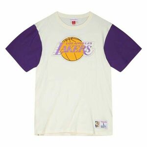 T-shirt Mitchell & Ness Los Angeles Lakers Color Blocked SS Tee cream kép