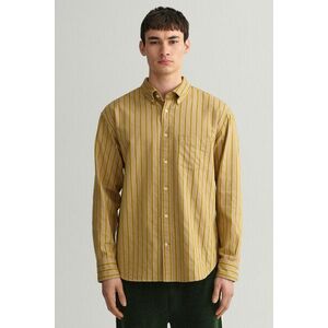 ING GANT D1. REL DOBBY STRIPE SHIRT barna XL kép