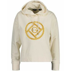 MELEGÍTŐ FELSŐ GANT D2. ROPE ICON HOODIE CREAM kép