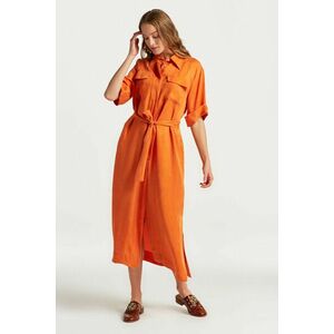 RUHA GANT REL SS FLAP POCKET SHIRT DRESS narancssárga 40 kép