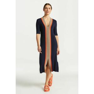 RUHA GANT RIB V-NECK DRESS kék L kép