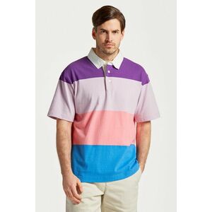 PÓLÓ GANT RETRO BLOCK STRIPE SS RUGGER lila XL kép