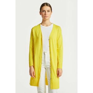 KARDIGÁN GANT LINEN-BLEND LONG V-NECK CARDIGAN CANARY YELLOW kép