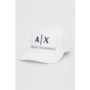 Armani Exchange sapka fehér, nyomott mintás kép