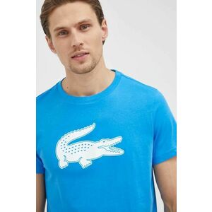 Lacoste t-shirt kék, férfi, nyomott mintás kép