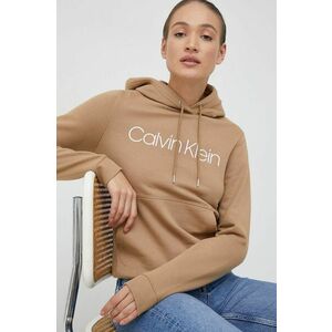 Calvin Klein felső bézs, női, nyomott mintás, kapucnis kép