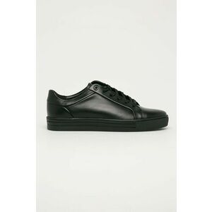 Wojas bőr cipő fekete, lapos talpú kép