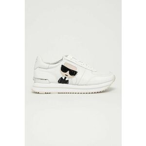 Karl Lagerfeld bőr cipő fehér, platformos kép