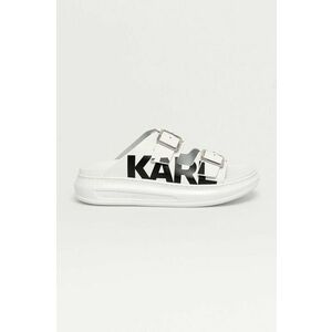 Karl Lagerfeld bőr papucs fehér, női, platformos kép