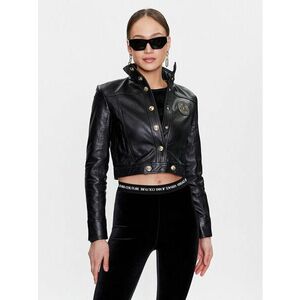 Versace Jeans Couture Bőrkabát 74HAVP00 Fekete Regular Fit kép