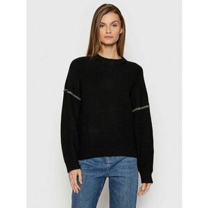 The Kooples Sweater Knit FPUL23042K Fekete Relaxed Fit kép