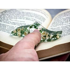 Gyöngyvirág műgyanta olvasógyűrű kép