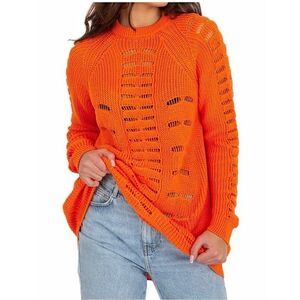Narancssárga perforált pulóver kép