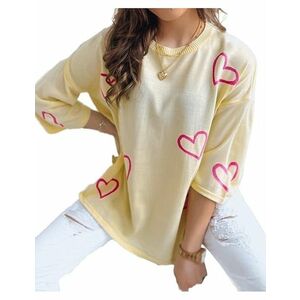 sárga szív pulóver édes szív kép