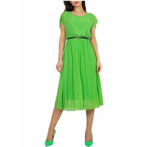 Világos zöld rakott midi ruha kép