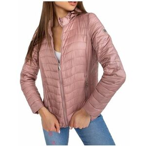 Rózsaszín steppelt kabát kapucnival kép