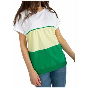 Háromszínű póló - fehér, sárga, zöld kép