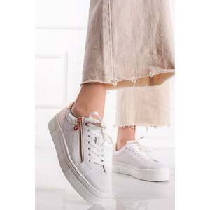 Rózsaarany-fehér alacsony szárú tornacipő 1-23313-20 kép