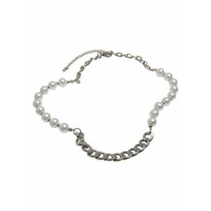 Urban Classics Pearl Various Chain Necklace silver kép