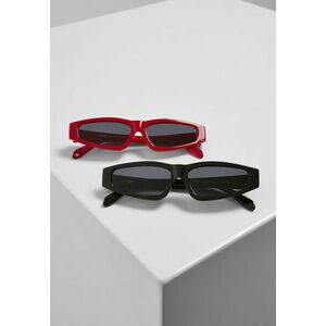 Urban Classics Sunglasses Lefkada 2-Pack black/black+red/black kép