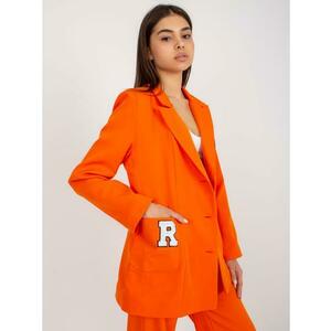 Női oversize kabát applikációkkal MARIANA narancssárga kép