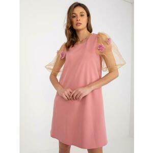 Női térdig érő ruha TADEA rózsaszín/karamell színben kép