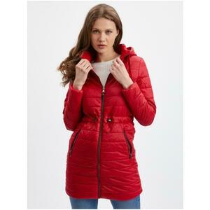 Piros női steppelt kabát kép