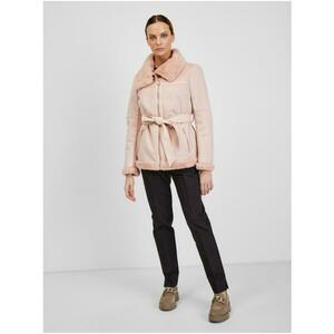 Rózsaszín női szarvasbőr kabát kép