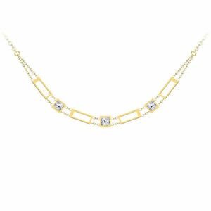 Preciosa Preciosa Luxus aranyozott nyaklánc színtiszta Preciosa kristállyal Straight 7390Y00 kép