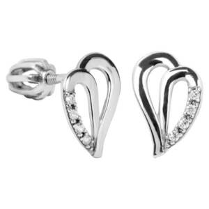 Brilio Silver Brilio Silver Ezüst szív fülbevaló kristályokkal 436 001 00387 04 kép